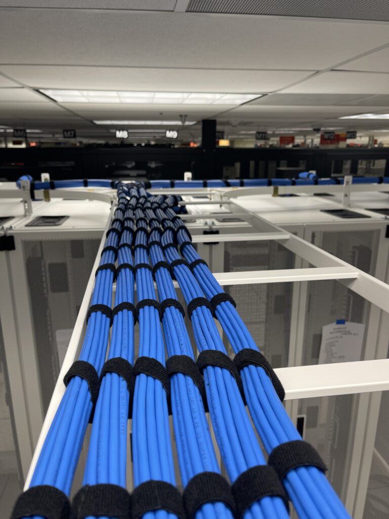 structured network cables neatly organized